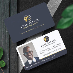 Professional Real Estate   Photo Layout Horizontal Business Card