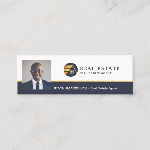 Professional Real Estate  Photo Layout Mini Business Card