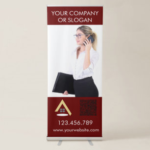 Professional Real Estate Photo Realtor QR Code Retractable Banner