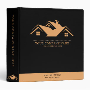 Professional Real Estate Promotional Realtor GOLD 3 Ring Binder