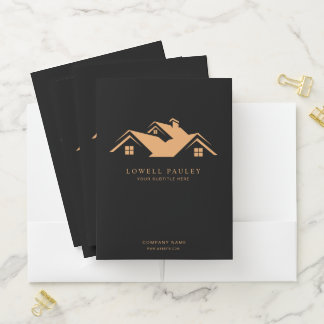 Professional Real Estate Promotional Realtor logo  Pocket Folder