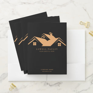 Professional Real Estate Promotional Realtor logo  Pocket Folder