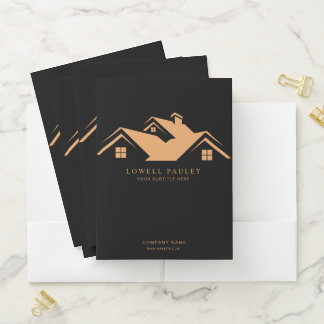 Professional Real Estate Promotional Realtor logo  Pocket Folder