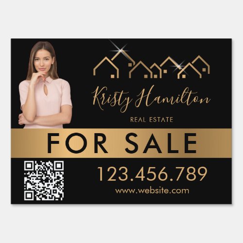 professional real estate QR code photo for sale  Sign