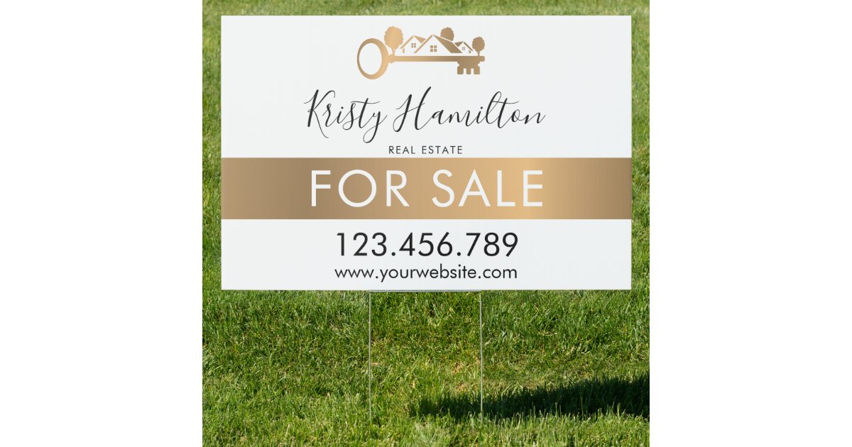 Professional Real Estate Realtor For Sale Sign Zazzle