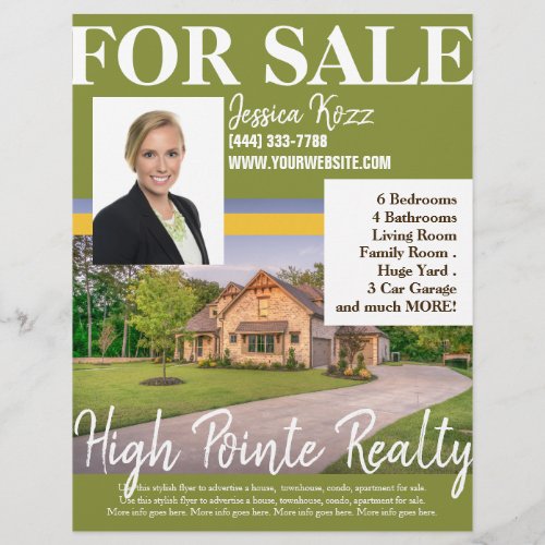 Professional Real Estate Realty Flyer For Sale