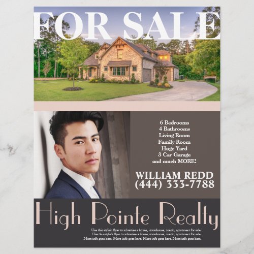 Professional Real Estate Realty Flyer For Sale