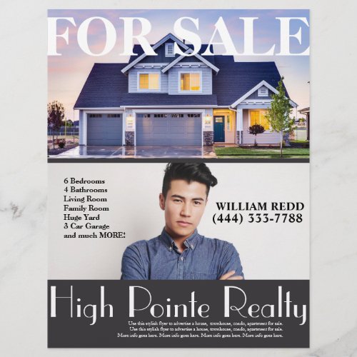 Professional Real Estate Realty Flyer For Sale