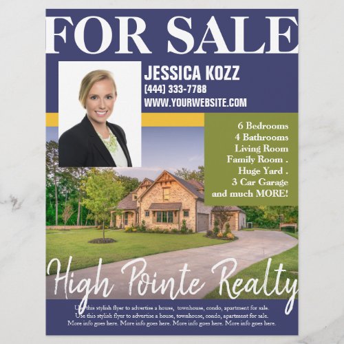 Professional Real Estate Realty Flyer For Sale