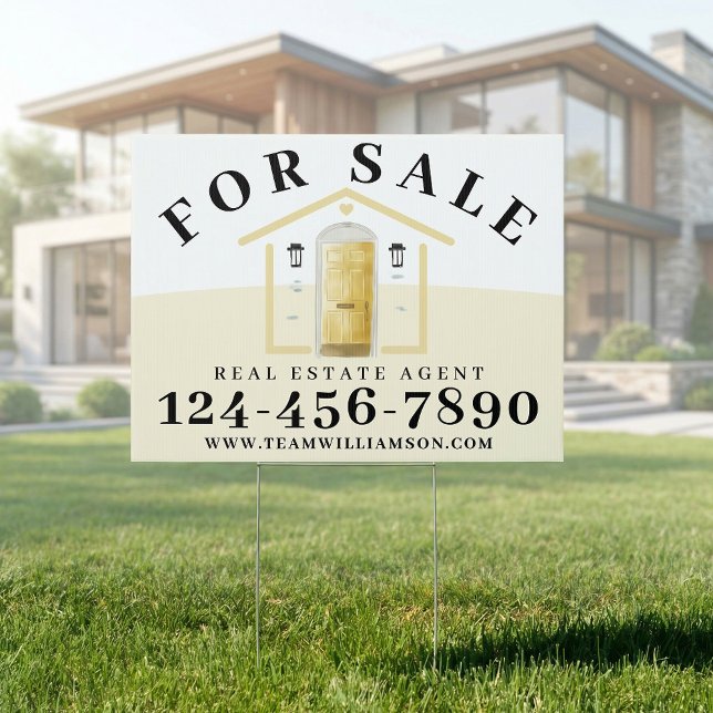 Professional Real Estate Yellow Door For Sale Sign (Professional Real Estate Yellow Door For Sale Sign)