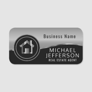 Professional Realtor  - Black and Silver Gray Name Tag
