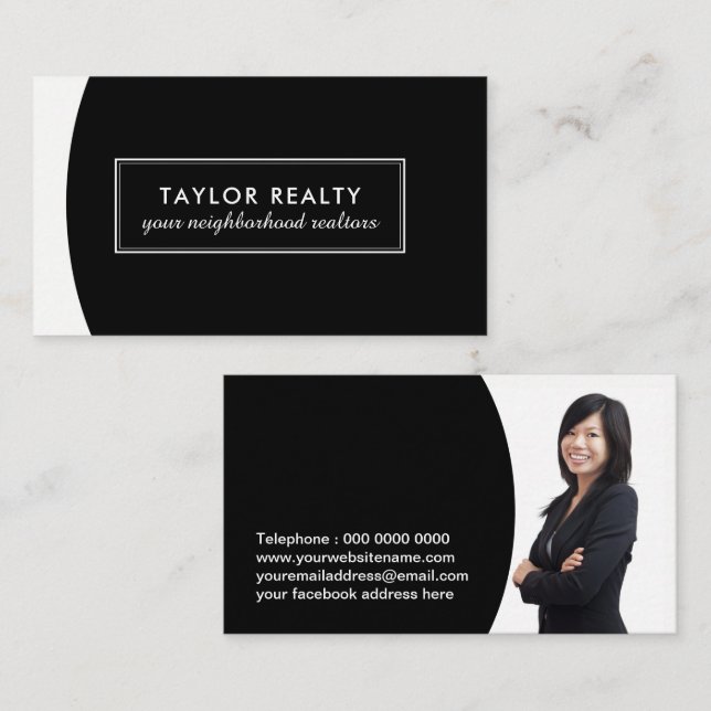Professional Realtor Business Card Template (Front/Back)
