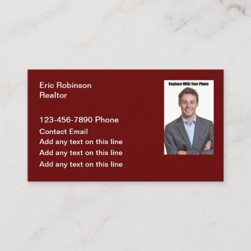 Professional Realtor Business Portrait Photo Business Card