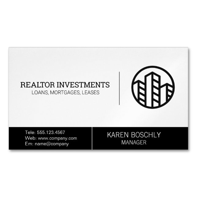 Professional | Realtor Investor Business Card Magnet (Front)