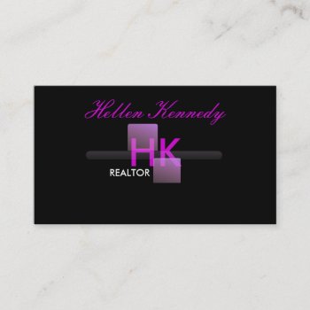 Professional Realtor Monogram Business Cards by Baysideimages at Zazzle