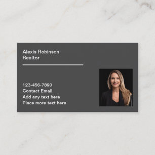 Professional Realtor Photo Business Cards New
