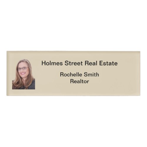 Professional Realtor Photo ID Name Tag