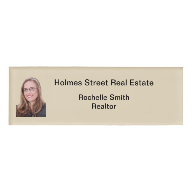 Professional Realtor Photo ID Name Tag (Front)