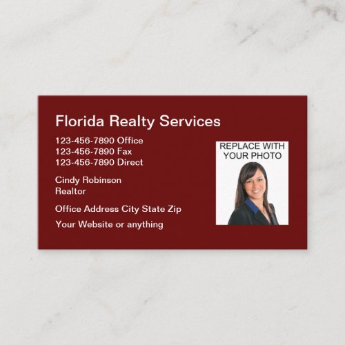 Professional Realtor Photo Template New Business Card