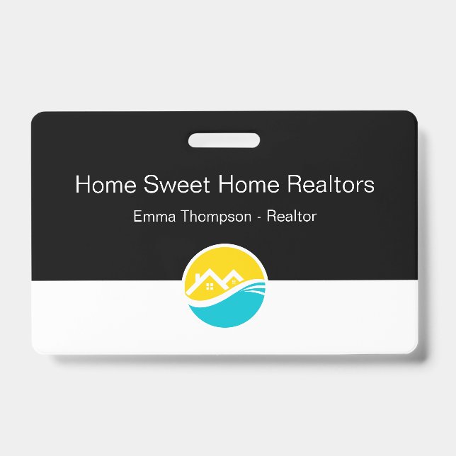 Professional Realtor Real Estate Staff Name Badges (Front)
