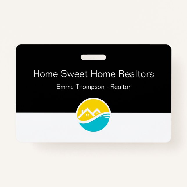Professional Realtor Real Estate Staff Name Badges (Front)