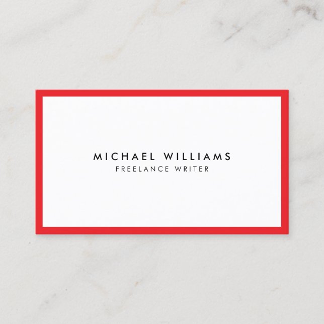 Professional Red and White Business Card (Front)