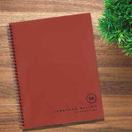Professional Red Black Monogram Notebook