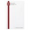 Professional Red, Black & White Stripe Monogram
