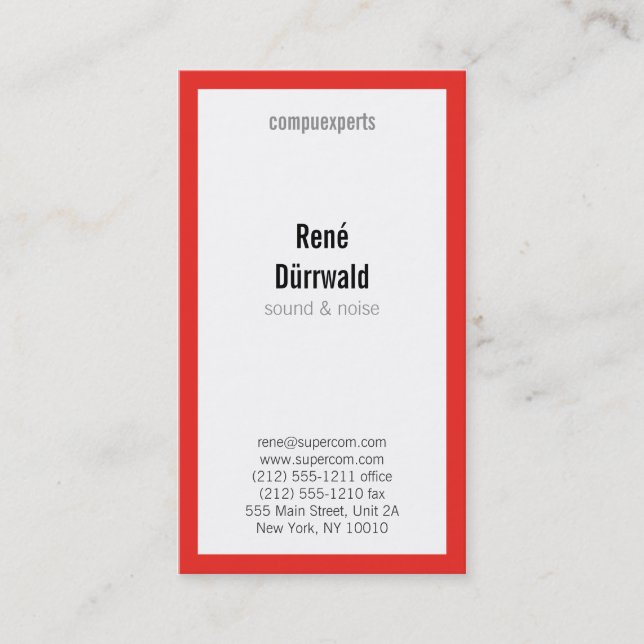 Professional red business card (Front)