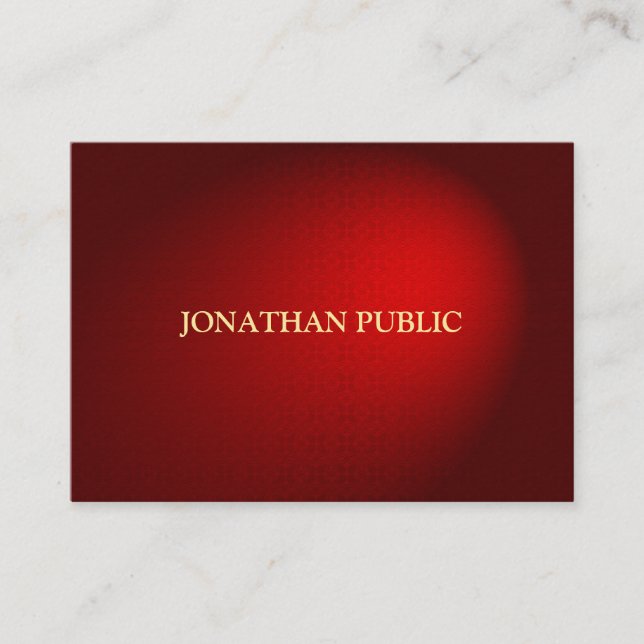 Professional Red Damask Template Luxury Elegant Business Card (Front)