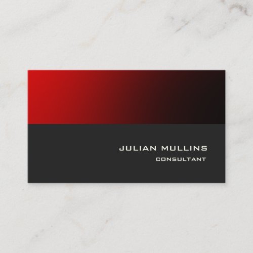 Professional Red Grey Trendy Modern Elegant Business Card