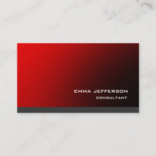Professional Red Grey Trendy Modern Impressive Business Card