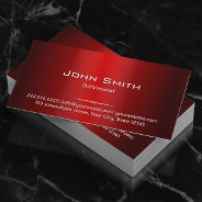 Professional Red Metal Dj Music Business Card at Zazzle