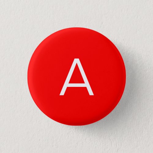 Professional red monogram initial letter button