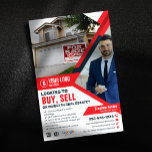 Professional Red Real Estate Agent Buy Sell Invest Flyer<br><div class="desc">Elevate your real estate marketing with this modern and professional flyer template! This eye-catching design is perfect for attracting potential clients and showcasing your listings. You can easily edit the text, and images to match your brand. The template features a clean layout with space for your logo, contact information, and...</div>
