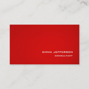 Professional Red Trendy Style Impressive Business Card