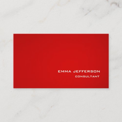 Professional Red Trendy Style Impressive Business Card