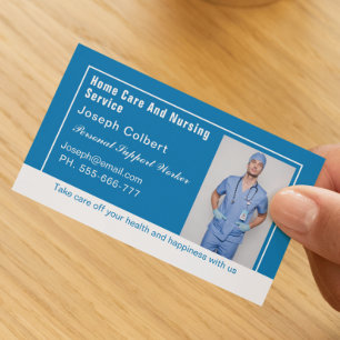 Professional Registered Nurse caregiver Photo  Business Card