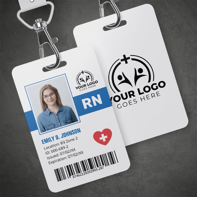 Professional Registered Nurse RN Photo & Barcode Badge (Creator Uploaded)
