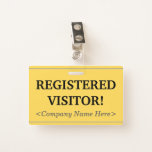 [ Thumbnail: Professional "Registered Visitor!" Badge ]