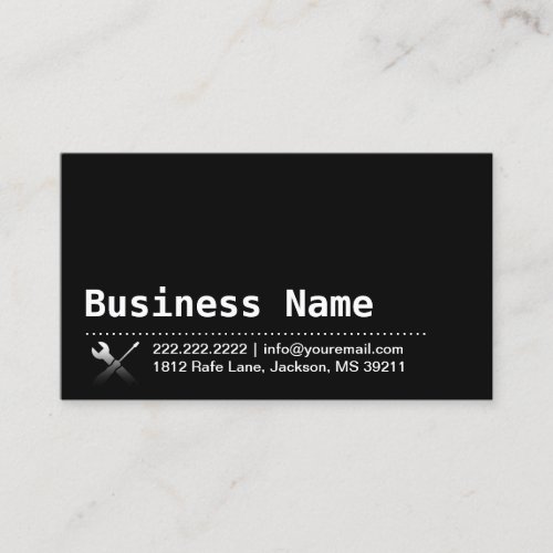 Modern Dark Repair/Handyman Business Card