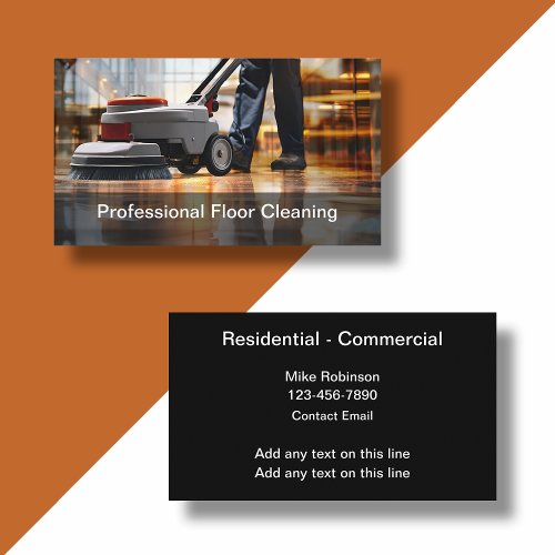 Professional Residential Commercial Cleaning Business Card