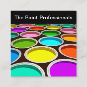 Professional Residential Commercial Painter Square Business Card