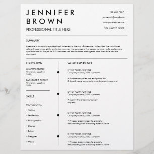 Professional resume template modern cv