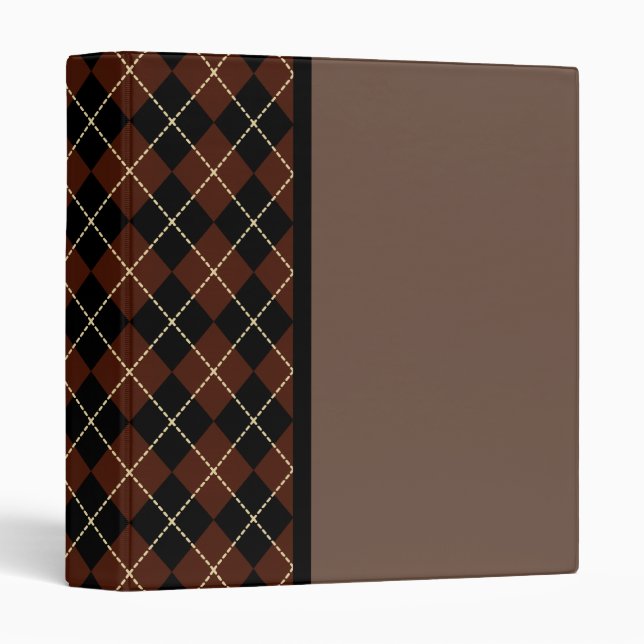 Professional Retro Argyle Binder (Front/Spine)