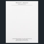 Professional Retro Style Elegant Plain Simple Letterhead<br><div class="desc">Trendy Retro Style Template For All Needs.</div>