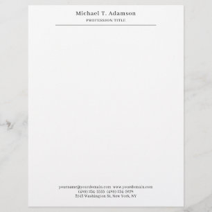 Professional Retro Style Elegant Plain Simple Letterhead
