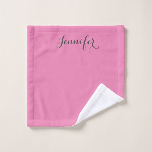 Professional retro vintage pink add your name wash cloth