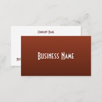 Professional Rich Rust Business Card by suncookiez at Zazzle