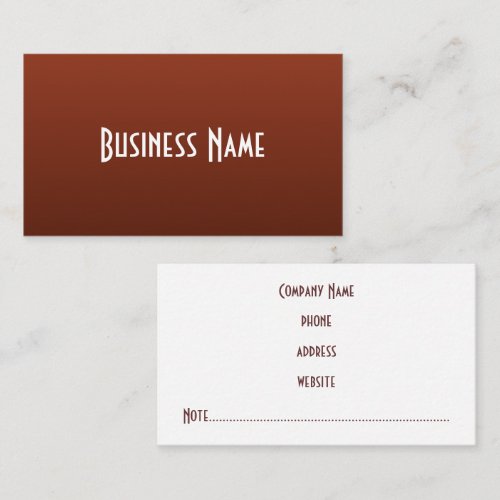 Professional Rich Rust Business Card